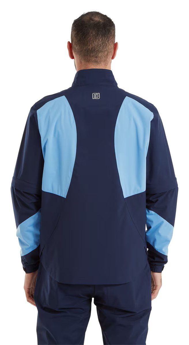 FootJoy HydroLite X Short Sleeve Rain heren regenhemd, navy/middenblauw