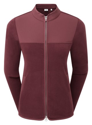 FootJoy MicroFleece Full-Zip Midlayer dames sweatshirt, port