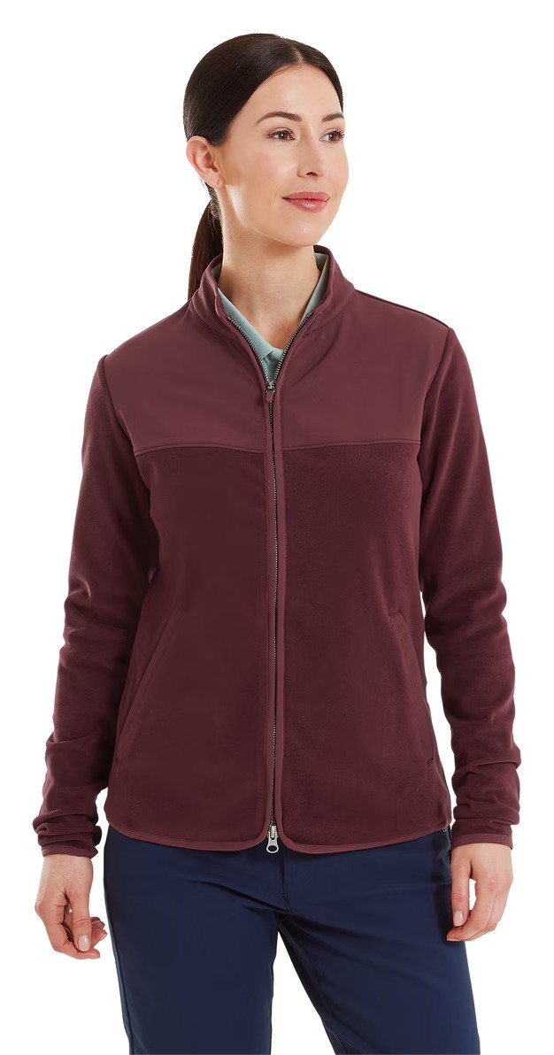 FootJoy MicroFleece Full-Zip Midlayer dames sweatshirt, port
