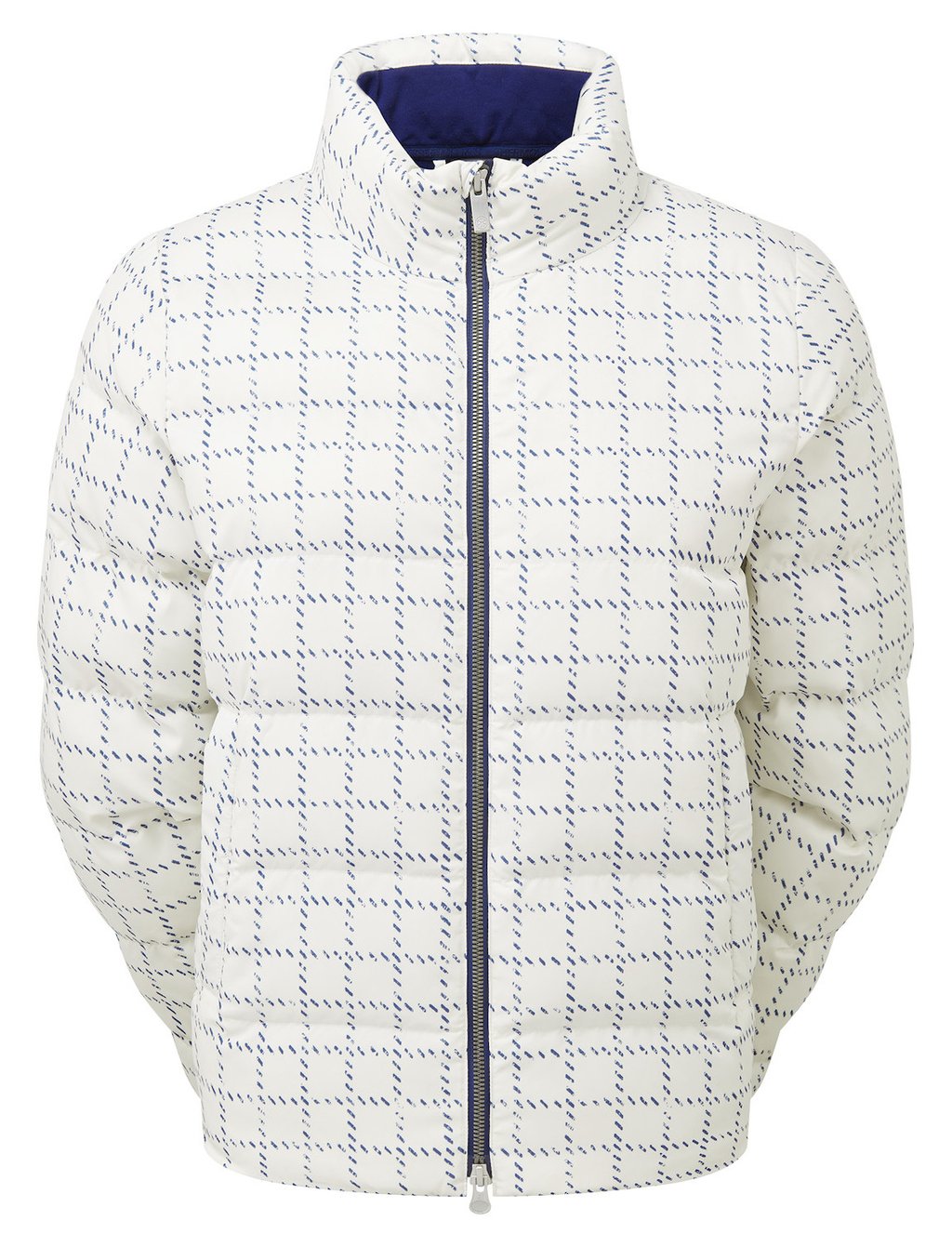 FootJoy ThermoSeries Insulated dames jack, off white/navy distressed plaid