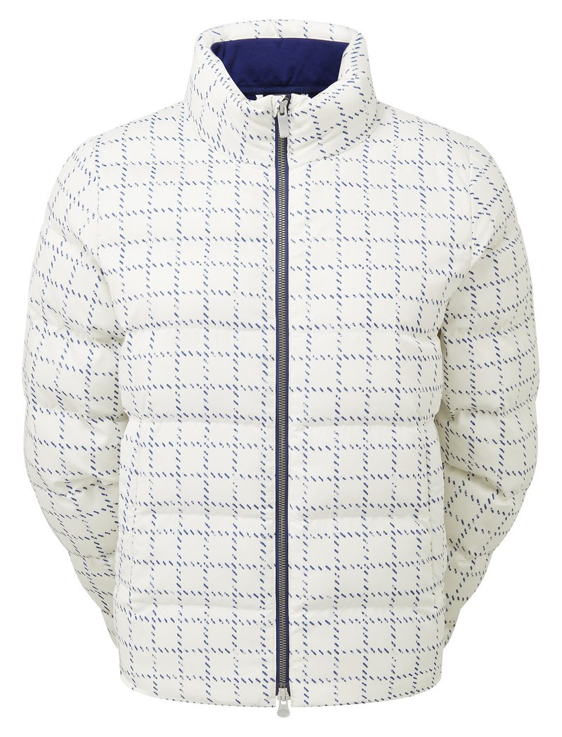 FootJoy ThermoSeries Insulated dames jack, off white/navy distressed plaid