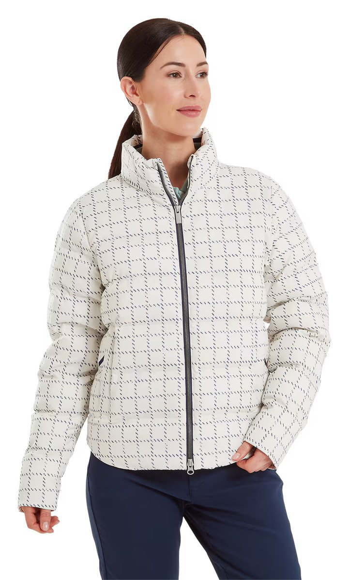 FootJoy ThermoSeries Insulated dames jack, off white/navy distressed plaid