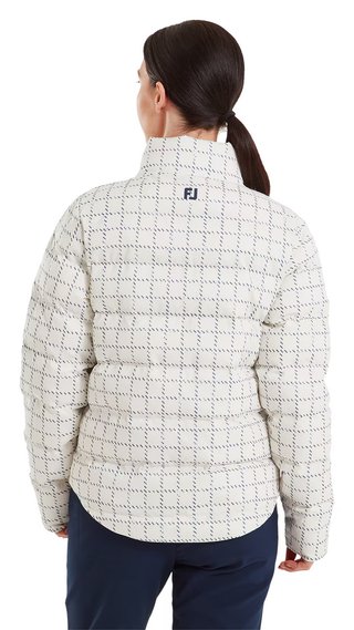 FootJoy ThermoSeries Insulated dames jack, off white/navy distressed plaid