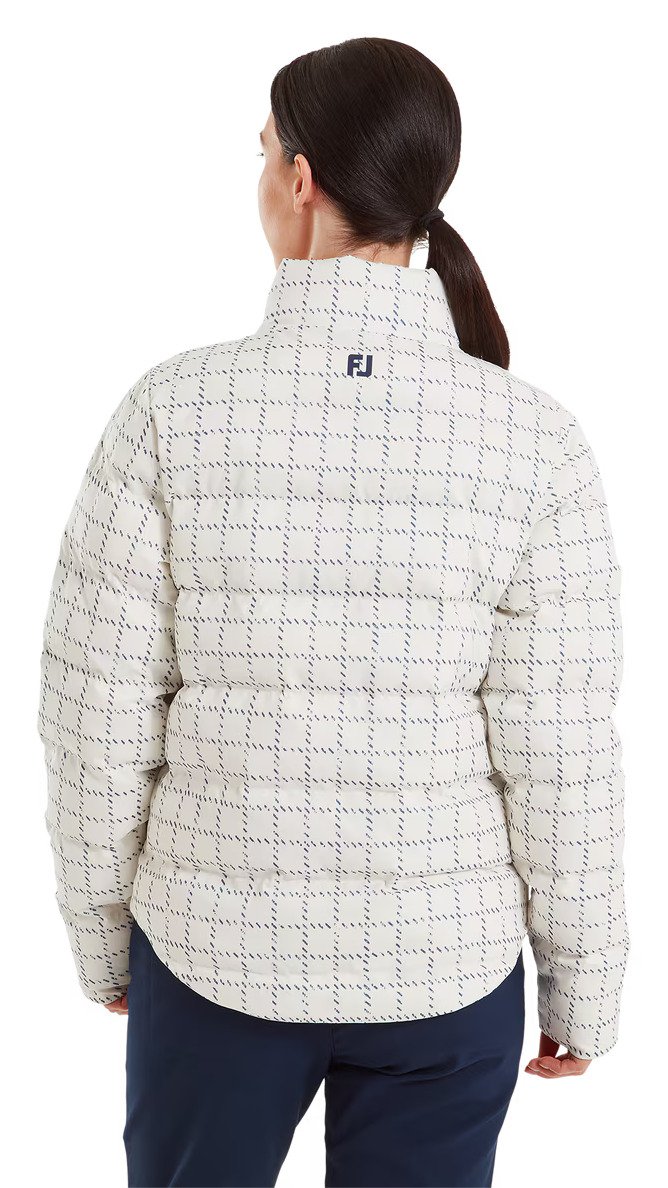 FootJoy ThermoSeries Insulated dames jack, off white/navy distressed plaid
