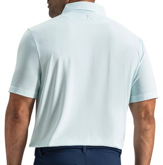 FootJoy Heritage Logo Lisle heren polo, wit/mint julep