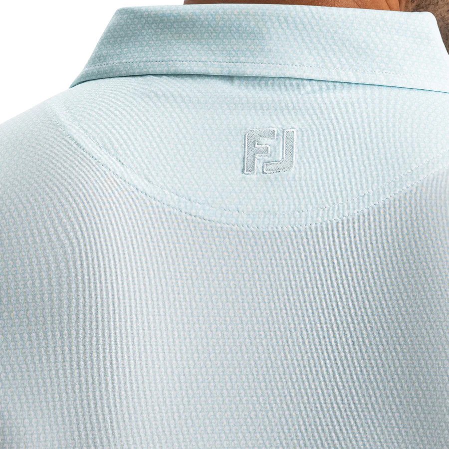 FootJoy Heritage Logo Lisle heren polo, wit/mint julep