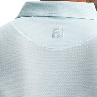 FootJoy Heritage Logo Lisle heren polo, wit/mint julep