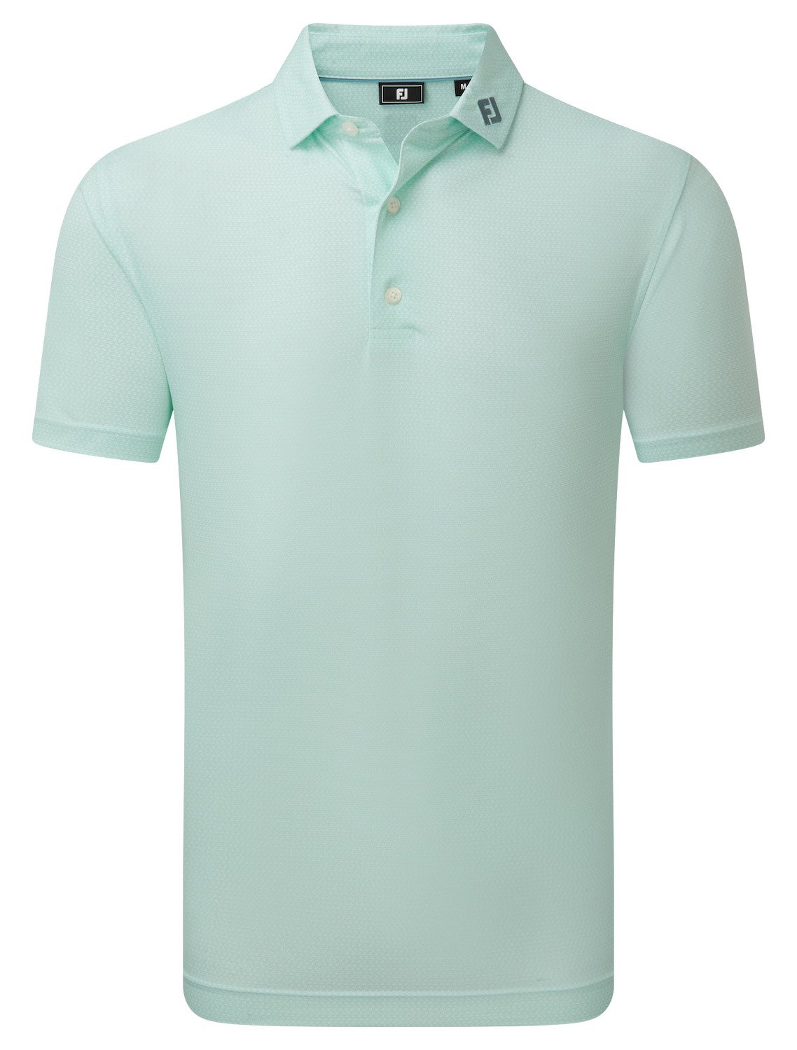 FootJoy Heritage Logo Lisle heren polo, wit/mint julep