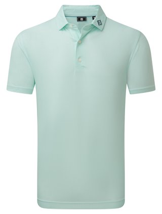 FootJoy Heritage Logo Lisle heren polo, wit/mint julep