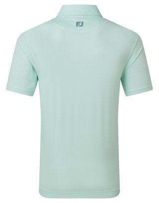 FootJoy Heritage Logo Lisle heren polo, wit/mint julep