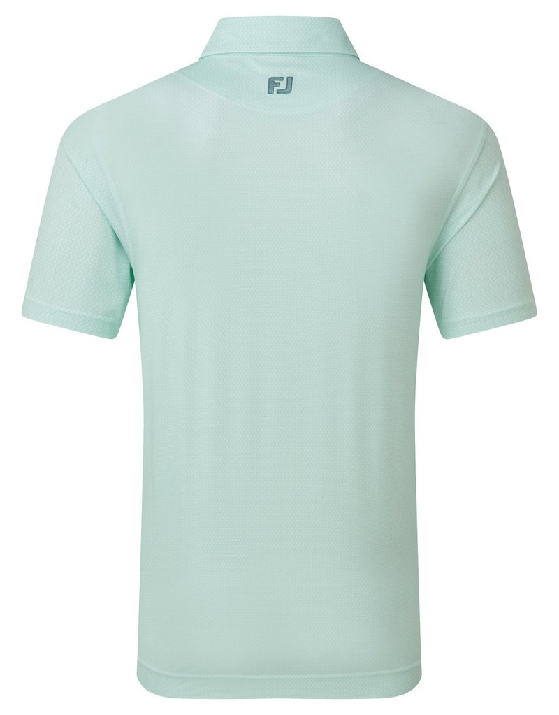 FootJoy Heritage Logo Lisle heren polo, wit/mint julep