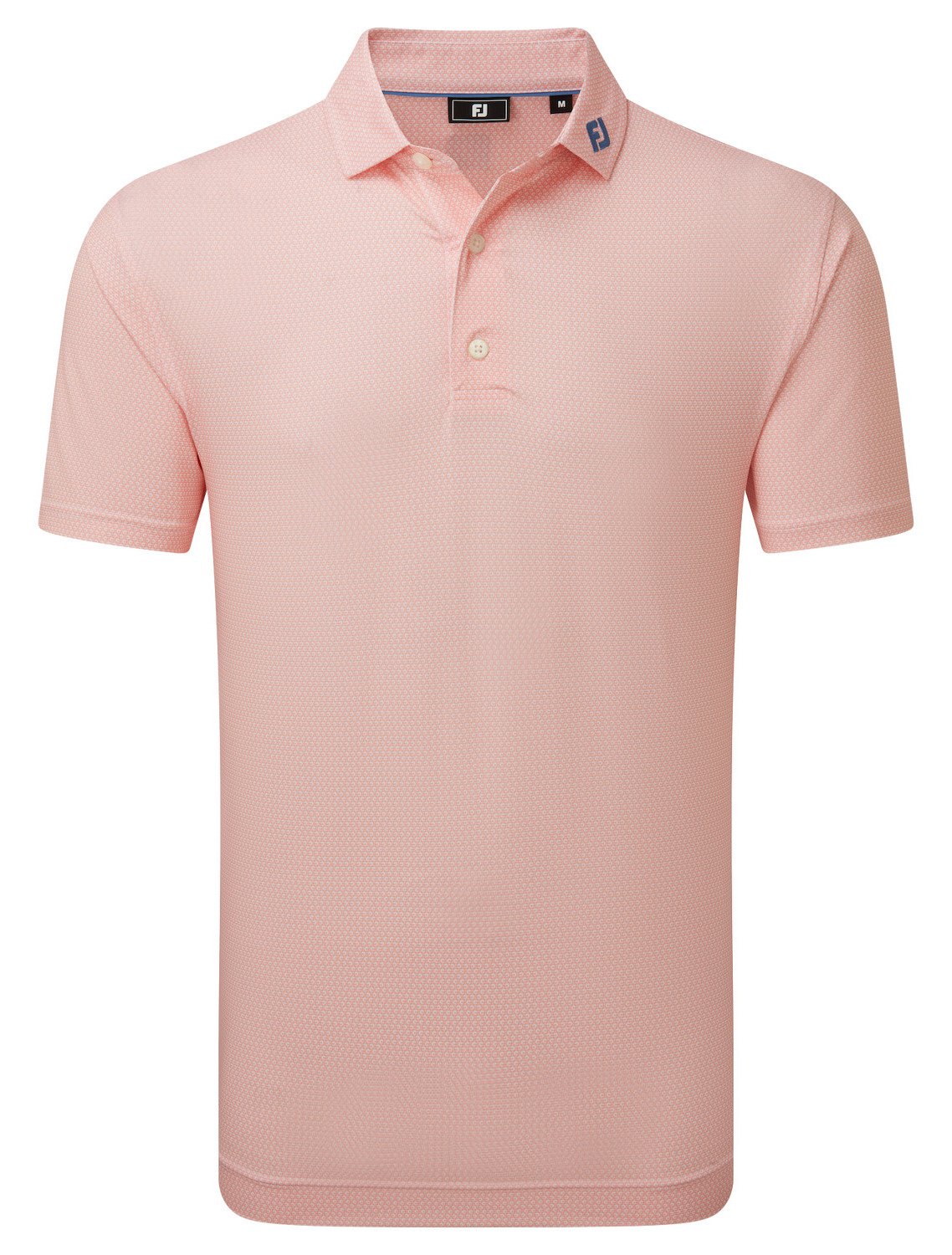 FootJoy Heritage Logo Lisle heren polo, wit/perzik
