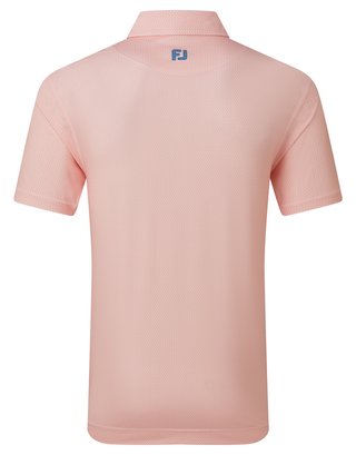 FootJoy Heritage Logo Lisle heren polo, wit/perzik
