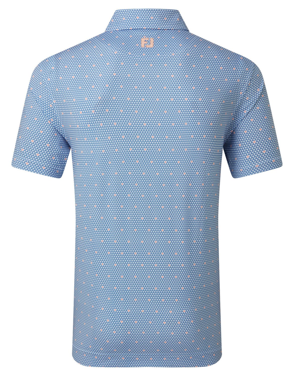 FootJoy Order Geometric Lisle heren polo, wit/riviera/peach