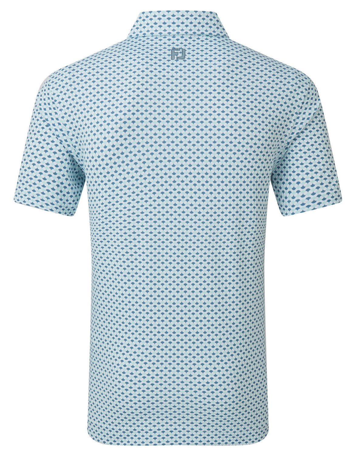 FootJoy Ginko Geo Pique heren polo, white/mint julep/winward blue