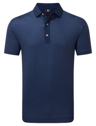 FootJoy Tailor Texture Lisle heren polo, navy tonal