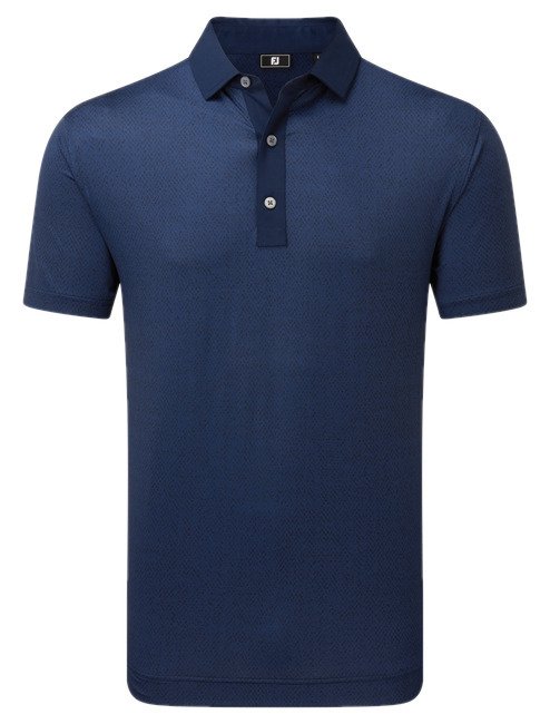 FootJoy Tailor Texture Lisle heren polo, navy tonal
