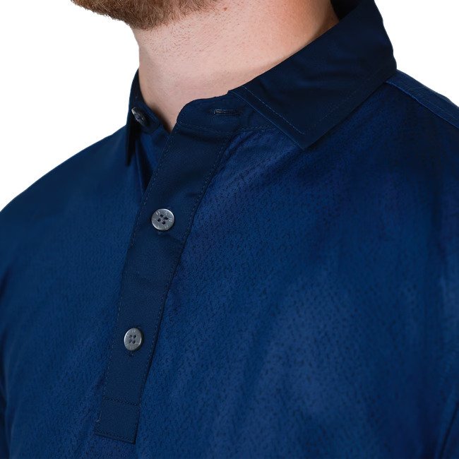 FootJoy Tailor Texture Lisle heren polo, navy tonal
