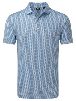 FootJoy Vegas Marker Lisle heren polo, wit/riviera/peach