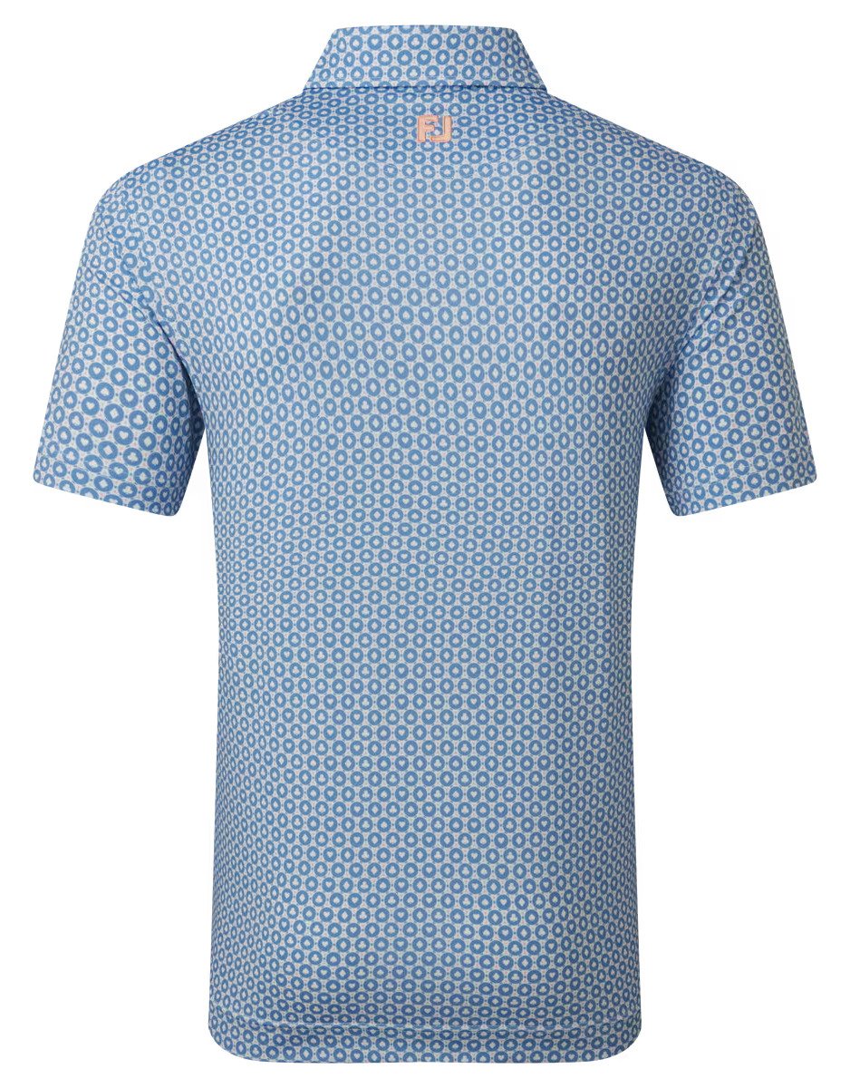 FootJoy Vegas Marker Lisle heren polo, wit/riviera/peach
