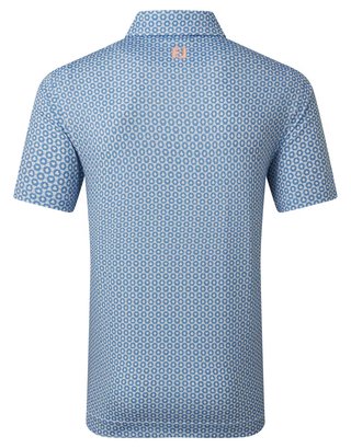 FootJoy Vegas Marker Lisle heren polo, wit/riviera/peach
