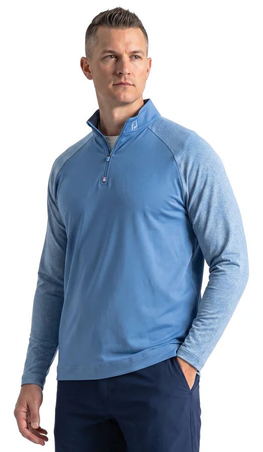 FootJoy Raglan H Block Chill-Out Midlayer Longsleeves heren t-shirt, riviera