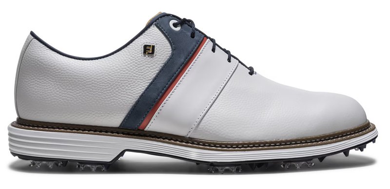 FootJoy Premiere Series - Packard heren golfschoenen, wit/blauw/nantucket red