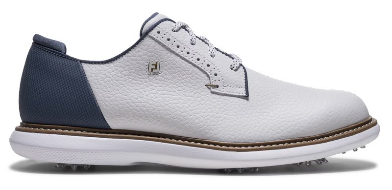 FootJoy FJ Traditions Blucher heren golfschoenen, wit/blauw/tan