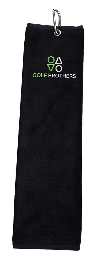 Golf Brothers Trifold golfhanddoek, zwart