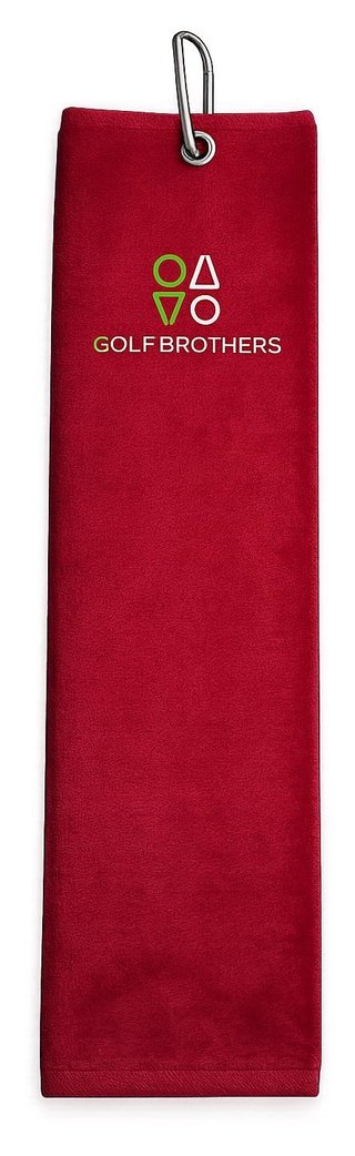 Golf Brothers Trifold golfhanddoek, donkerrood