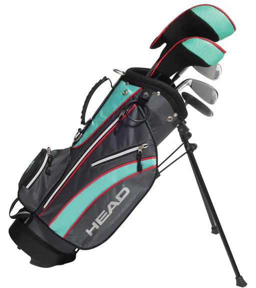 Head 5PC junior golfset, grafiet, +standtas (tot 114 cm, 3-5J), teal/grijs