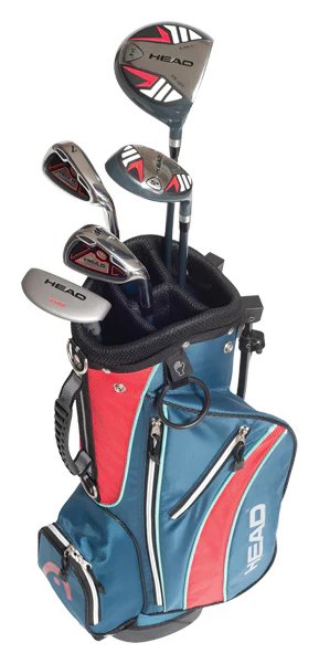 Head 5PC junior golfset, grafiet, +standtas, rood/blauw
