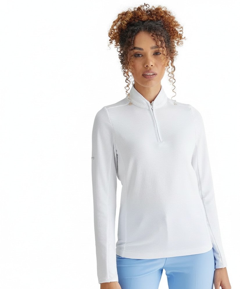PING Abigale Performance Fleece dames sweatshirt, wit
