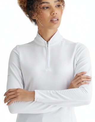 PING Abigale Performance Fleece dames sweatshirt, wit