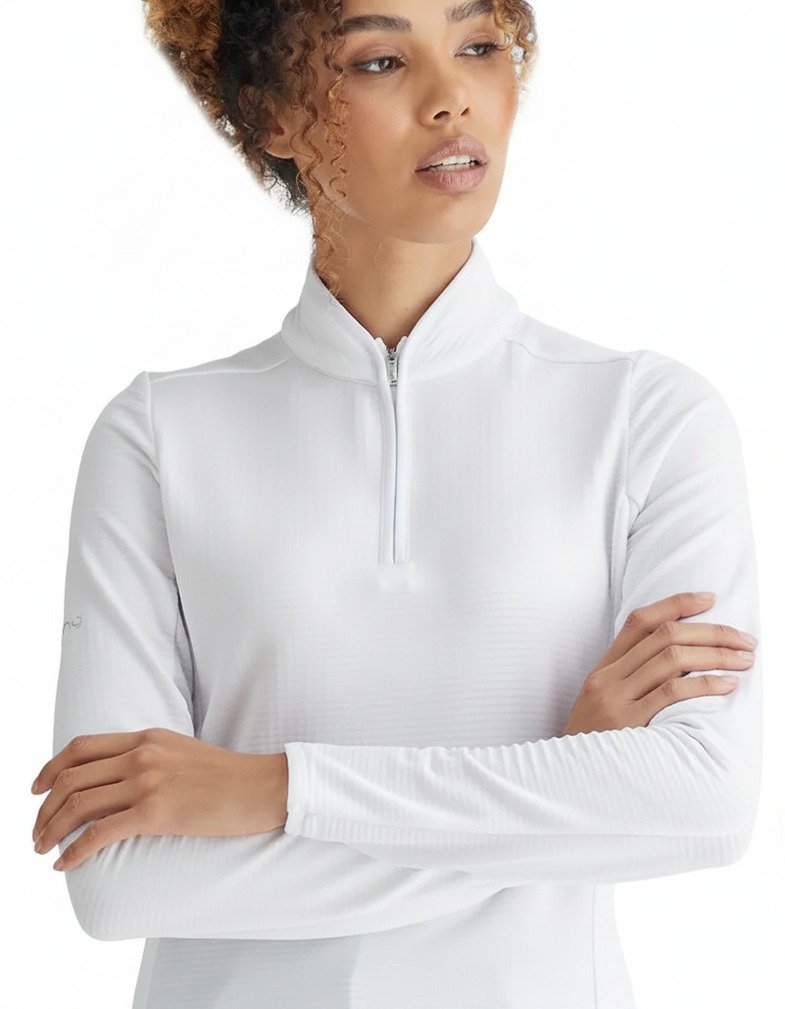 PING Abigale Performance Fleece dames sweatshirt, wit