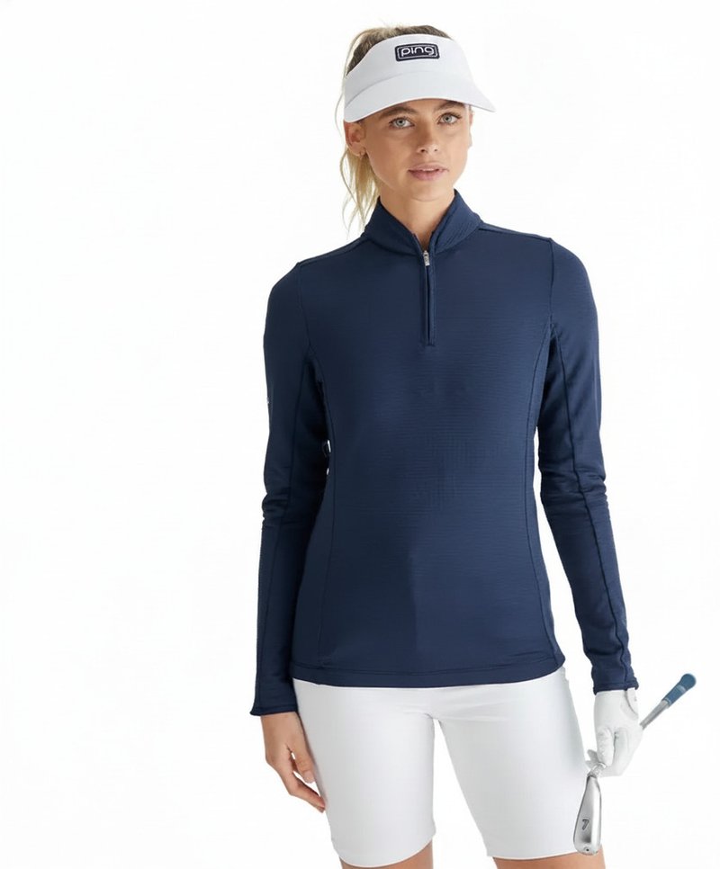 PING Abigale Performance Fleece dames sweatshirt, navy