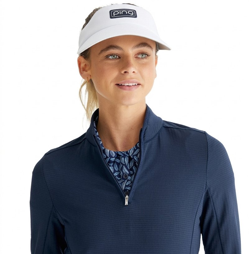 PING Abigale Performance Fleece dames sweatshirt, navy