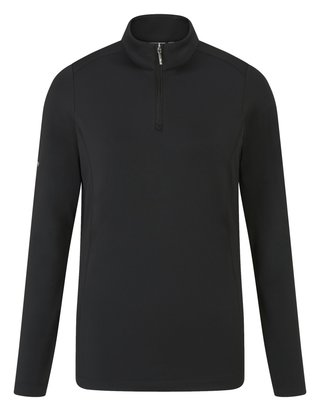 PING Aveline Half Zip dames shirt met lange mouwen, zwart