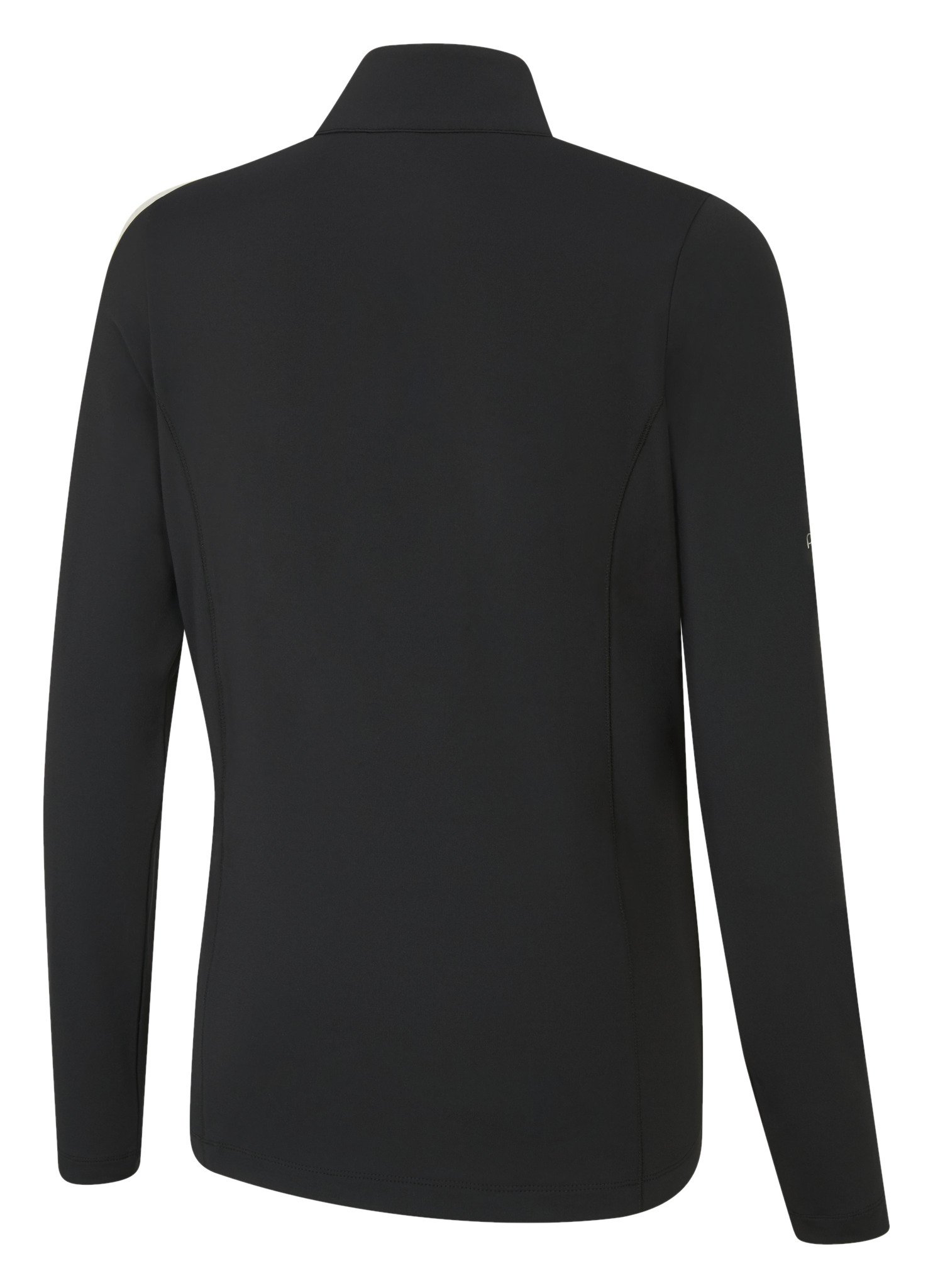 PING Aveline Half Zip dames shirt met lange mouwen, zwart