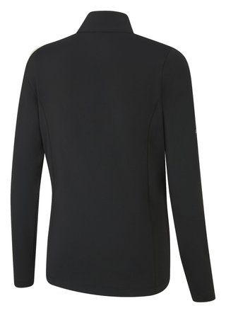 PING Aveline Half Zip dames shirt met lange mouwen, zwart
