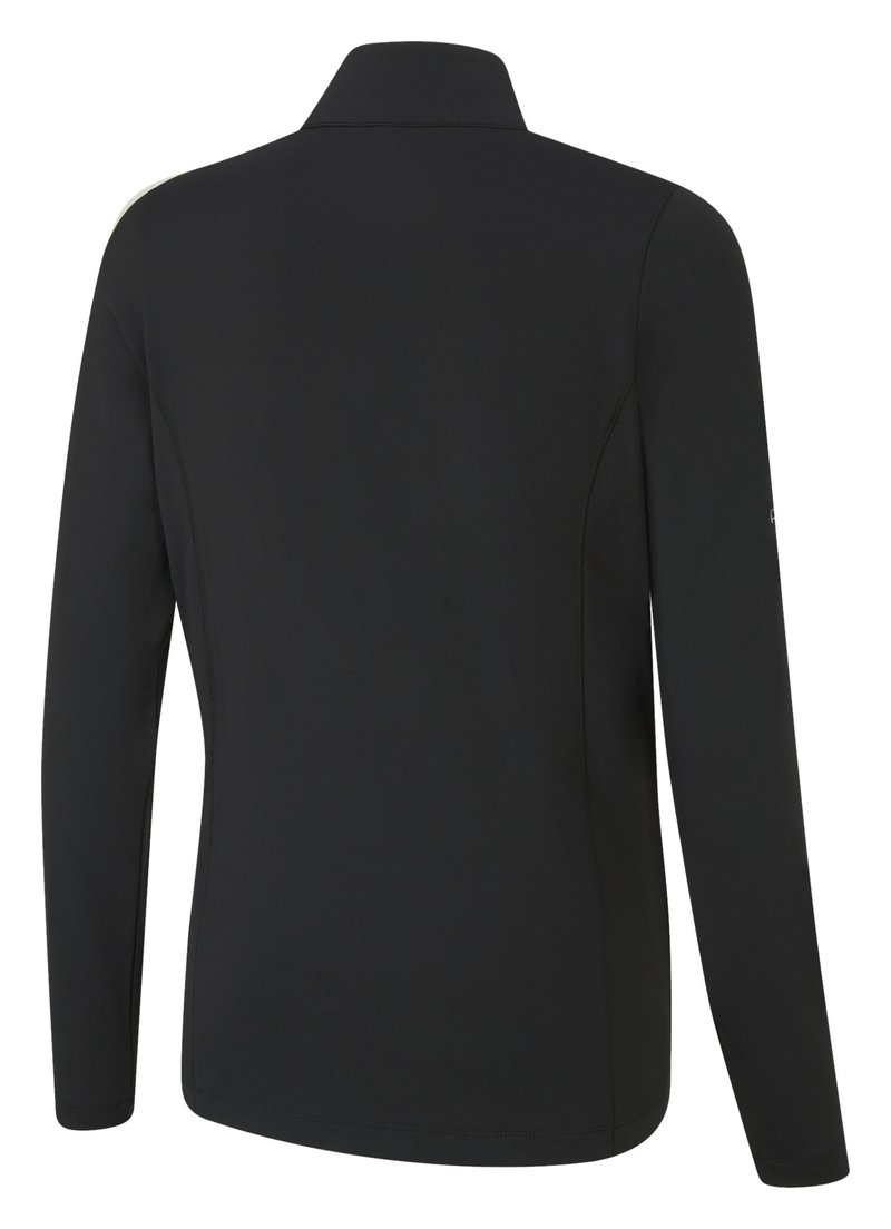 PING Aveline Half Zip dames shirt met lange mouwen, zwart