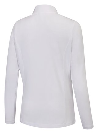 PING Aveline Half Zip dames shirt met lange mouwen, wit