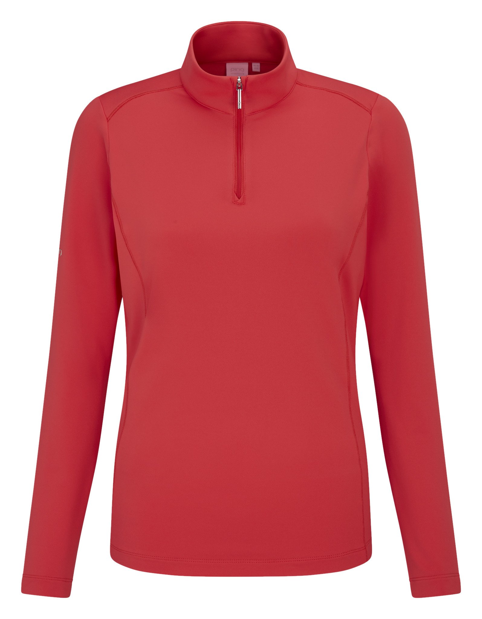 PING Aveline Half Zip dames shirt met lange mouwen, cayenne
