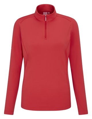 PING Aveline Half Zip dames shirt met lange mouwen, cayenne