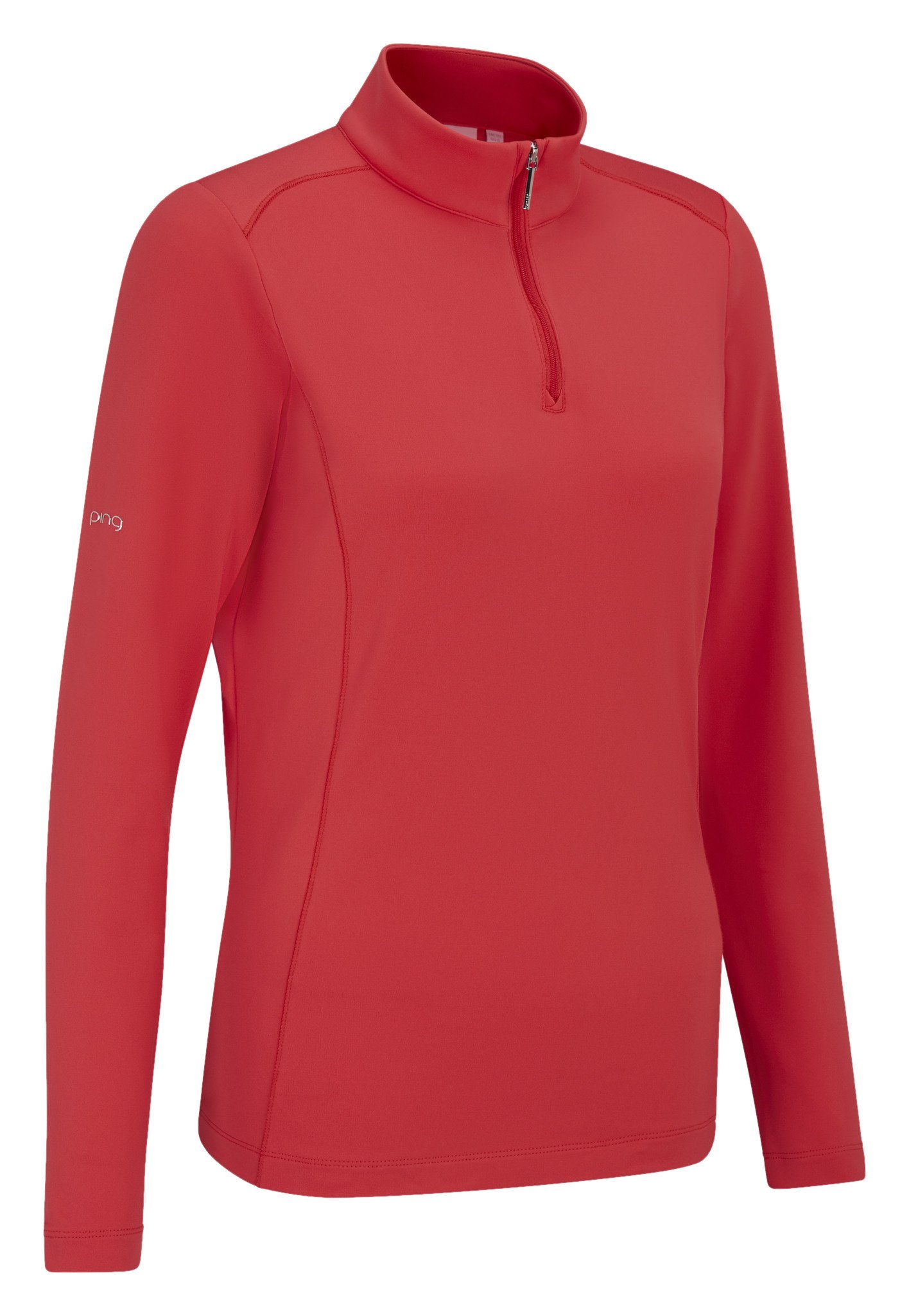 PING Aveline Half Zip dames shirt met lange mouwen, cayenne