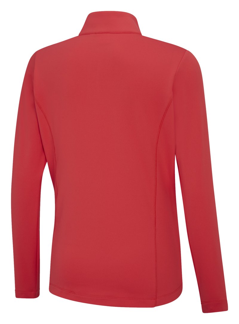 PING Aveline Half Zip dames shirt met lange mouwen, cayenne