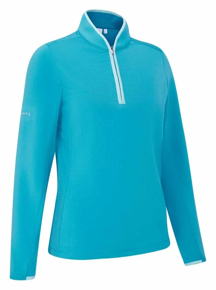 PING Abigale Performance Fleece dames sweatshirt, turquoise