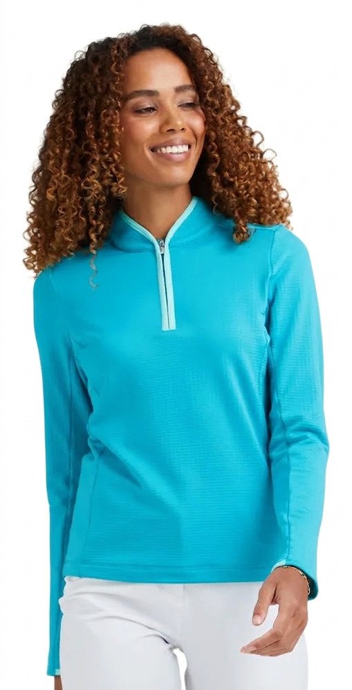 PING Abigale Performance Fleece dames sweatshirt, turquoise