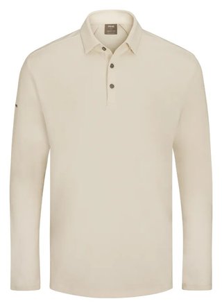 PING Demitri Longsleeve heren polo, egret