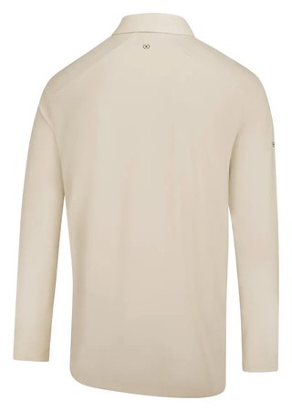 PING Demitri Longsleeve heren polo, egret